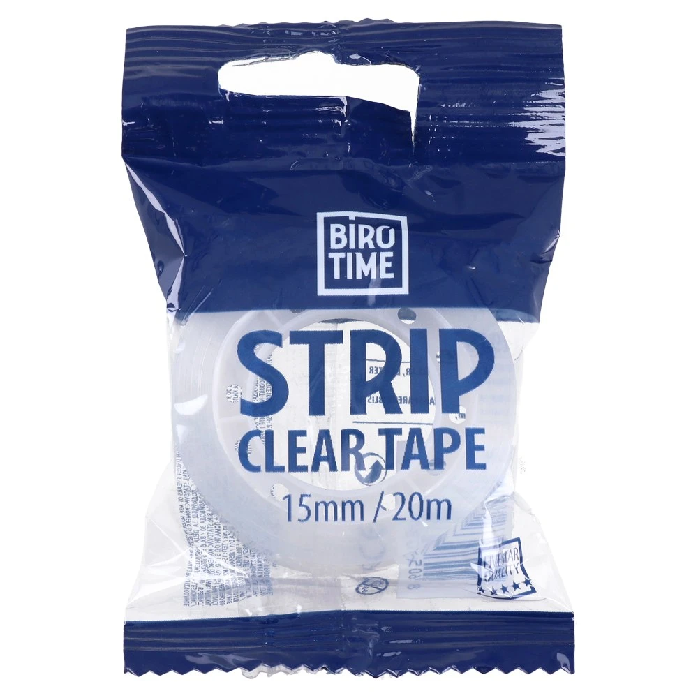 491006_001.webp Strip, selotejp, 15mm X 20m, transparent, blister - Image 1
