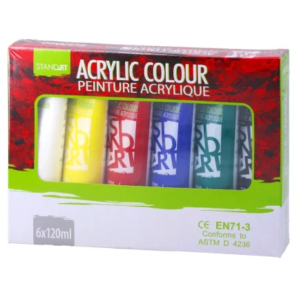 Standart acrylic, akrilna boja, set 6K, 120ml