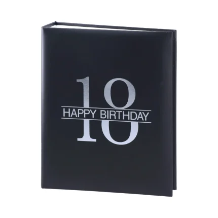 Keeps 18th birthday, album za fotografije, 13x18cm, 100 fotografija, crna