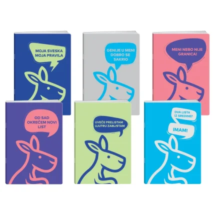 Premium, sveska sa UV lakom, Kengur, odaberite motiv