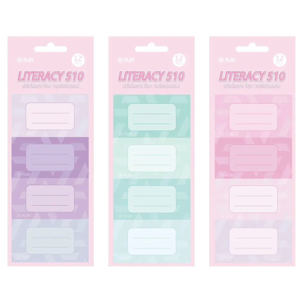 189928_001 Literacy 510, nalepnice za sveske, pastel, 12K - Image 1