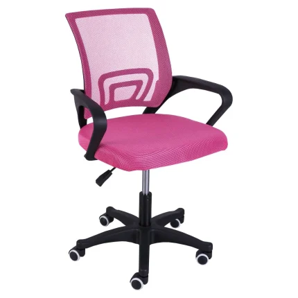 Chaise, radna stolica, roze, 61x51x(81-94)cm