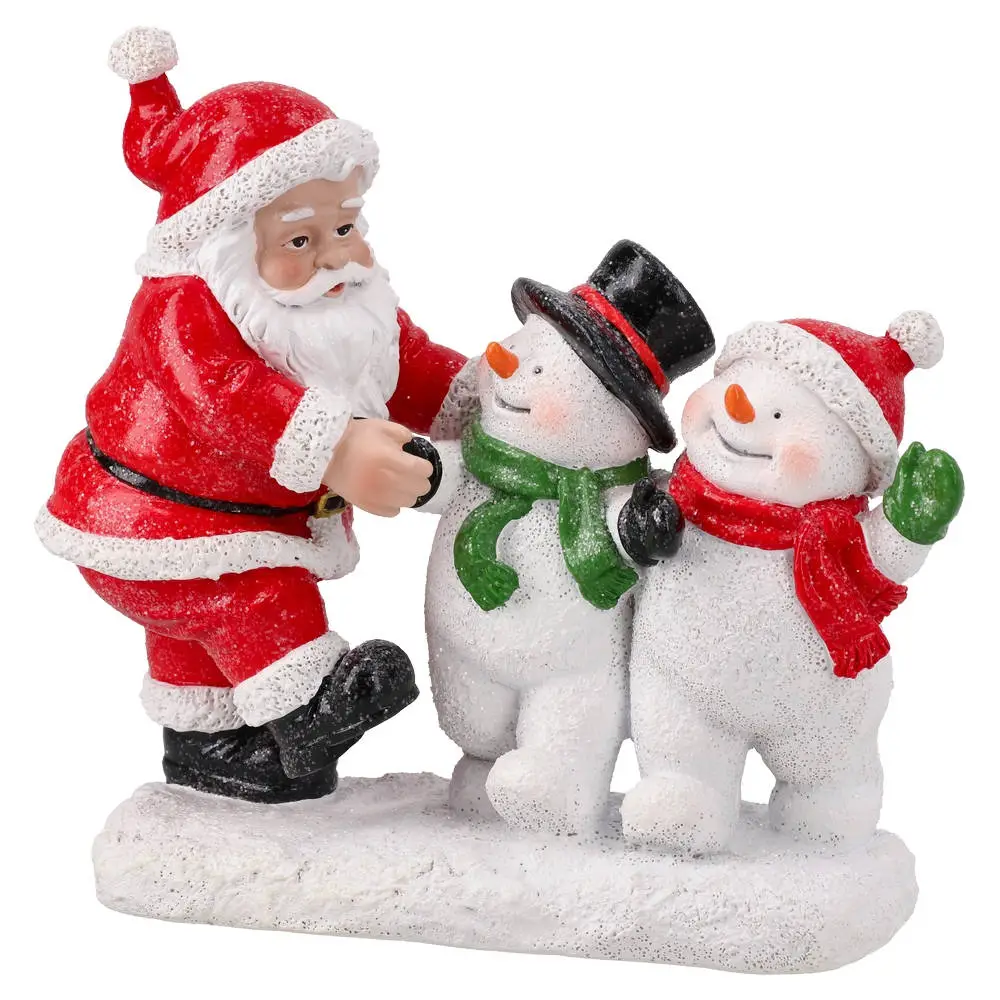710355_001 Balthazar, novogodišnja figura, keramička, Djeda Mraz i Snješko Belić, 15cm - Image 1