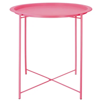 Metablo 10, stočić, metalni, roze, 47 x 47 x 51cm