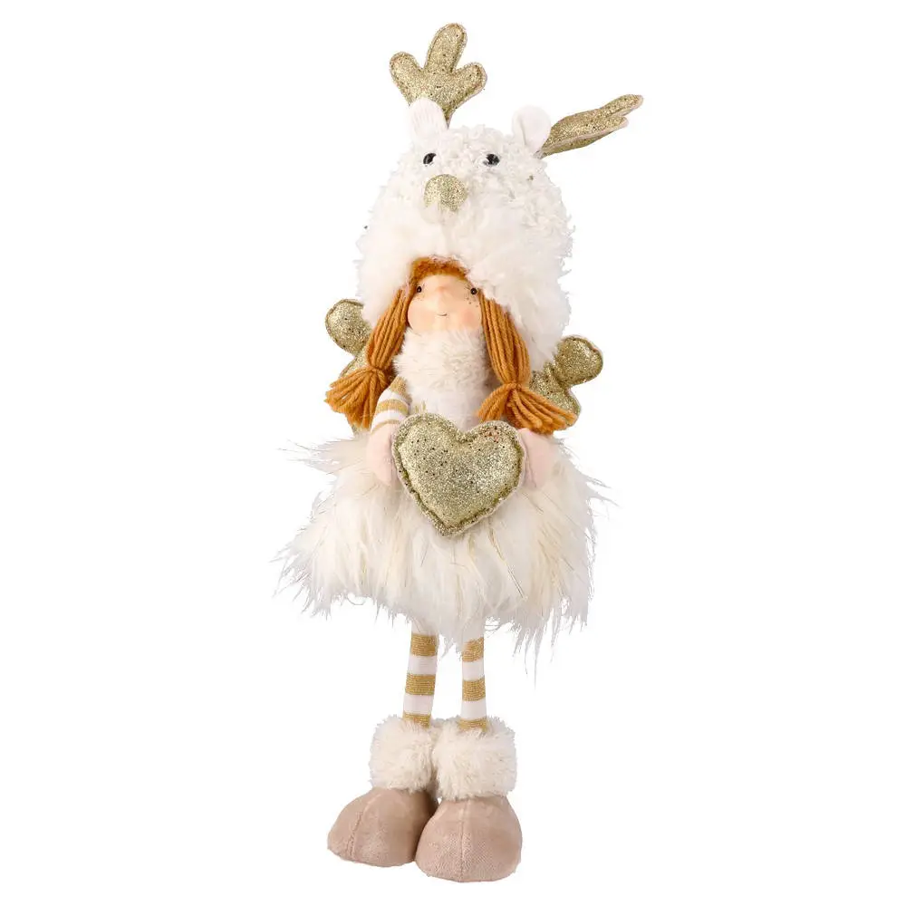 750216_001 Cupid, novogodišnja dekoracija, djevojčica, bijela, 55cm - Image 1