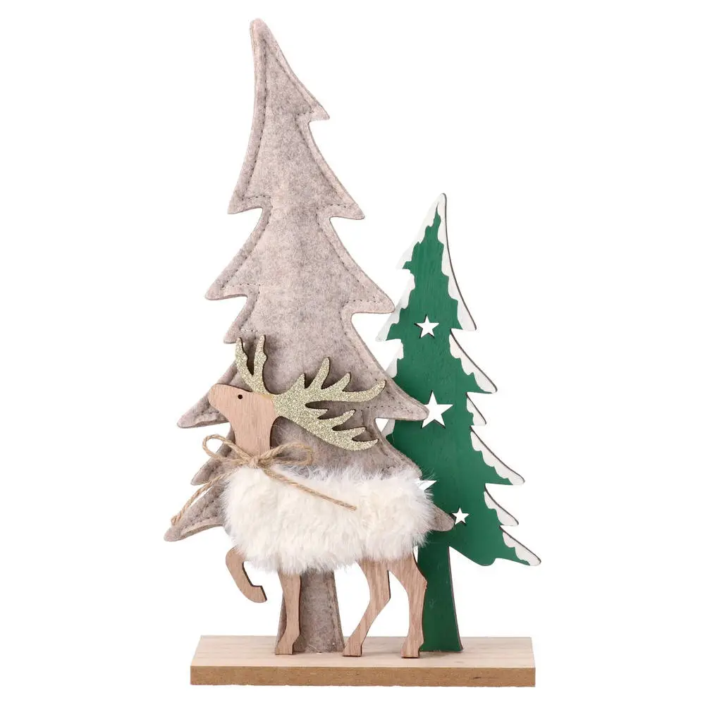751655_001 Sven, novogodišnja dekoracija, jelke sa irvasom, bež, 31cm - Image 1