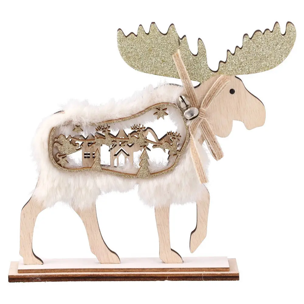 751658_001 Sven, novogodišnja dekoracija, irvas, bijeli, 15cm - Image 1