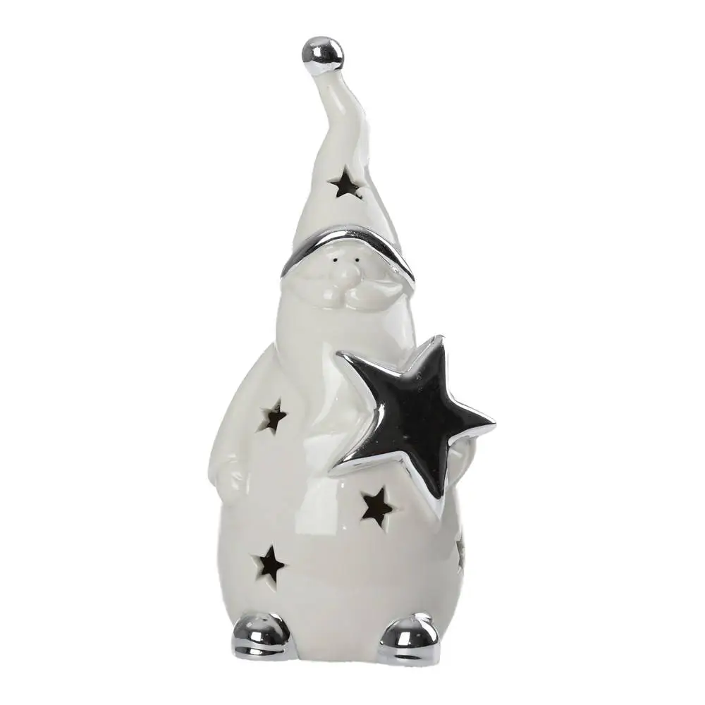 760360_001 Lunar, novogodišnja figura, keramička, Djeda Mraz sa zvijezdom, led, 18.1cm - Image 1