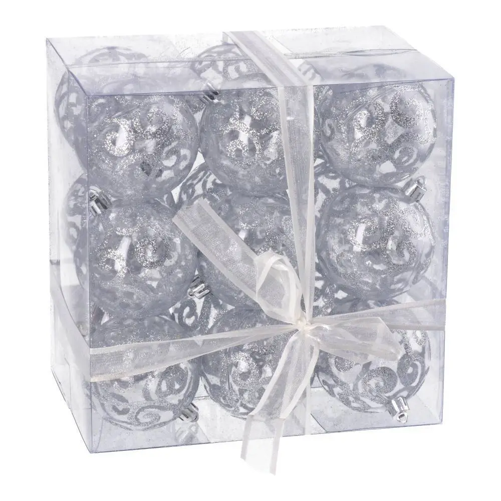 780275_001 Icy set, novogodišnje kugle, set, srebrna, 7cm, 18K - Image 1