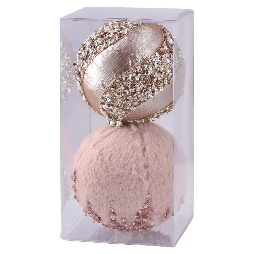780306_001 Icy lux, novogodišnja kugla, set, zlatno-roze, 12cm, miks, 2K - Image 1
