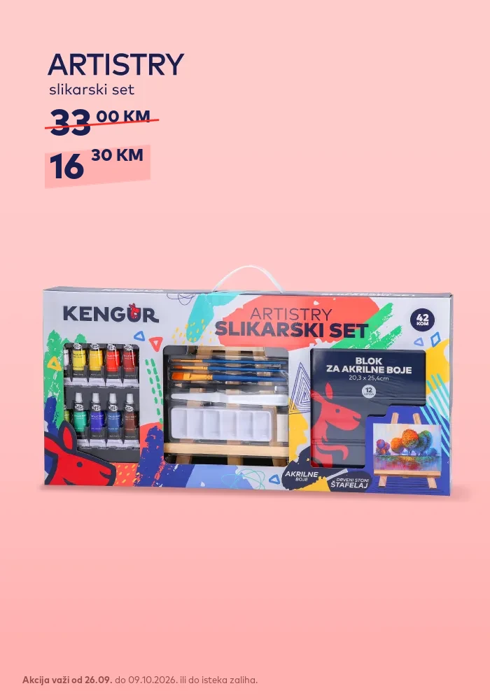 ŠOK AKCIJA Artistry slikarski set BANER mobile